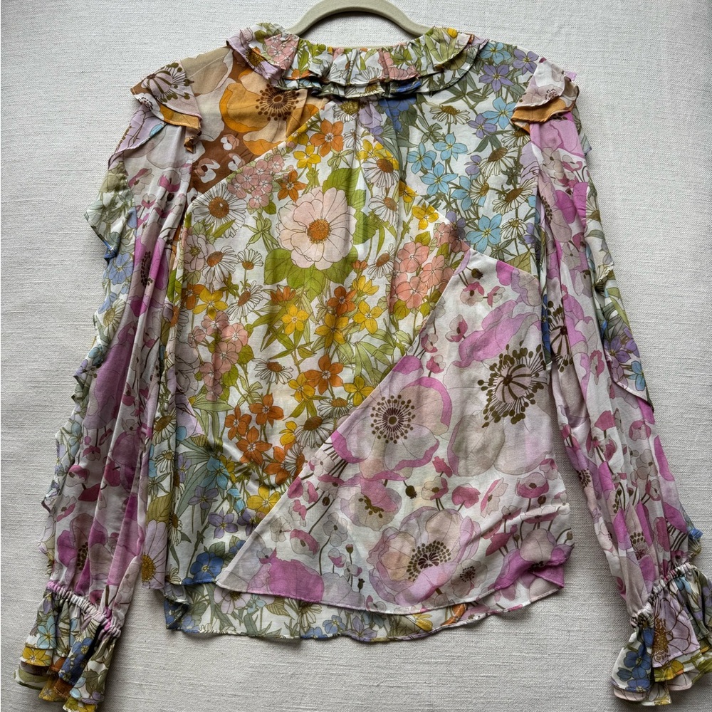 Zimmermann Multicolor Floral Blouse